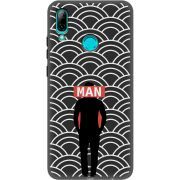 Черный чехол Uprint Huawei P Smart 2019 Man Pattern