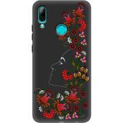 Черный чехол Uprint Huawei P Smart 2019 3D Ukrainian Muse
