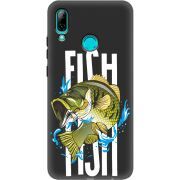 Черный чехол Uprint Huawei P Smart 2019 Fish