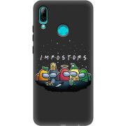 Черный чехол Uprint Huawei P Smart 2019 Among Us Impostors