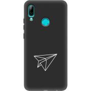 Черный чехол Uprint Huawei P Smart 2019 Paper Plane