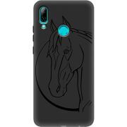 Черный чехол Uprint Huawei P Smart 2019 Horse