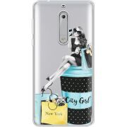 Прозрачный чехол Uprint Nokia 5 City Girl