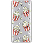 Прозрачный чехол Uprint Nokia 5 с 3D-глазками Popcorn