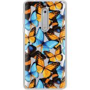 Прозрачный чехол Uprint Nokia 5 Butterfly Morpho