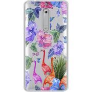 Прозрачный чехол Uprint Nokia 5 Flamingo