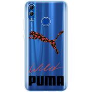 Прозрачный чехол Uprint Honor 10 Lite Wild Cat