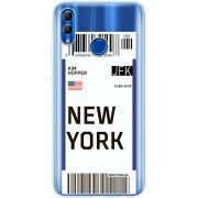 Прозрачный чехол Uprint Honor 10 Lite Ticket New York