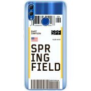 Прозрачный чехол Uprint Honor 10 Lite Ticket Springfield