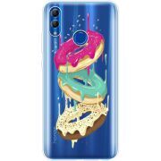 Прозрачный чехол Uprint Honor 10 Lite Donuts