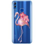 Прозрачный чехол Uprint Honor 10 Lite Floral Flamingo
