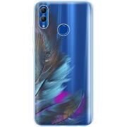 Прозрачный чехол Uprint Honor 10 Lite Feathers