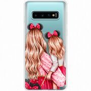 Прозрачный чехол Uprint Samsung G973 Galaxy S10 Mouse Girls