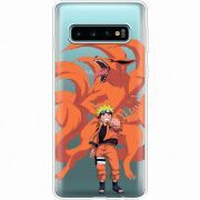 Прозрачный чехол Uprint Samsung G973 Galaxy S10 Naruto and Kurama