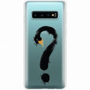Прозрачный чехол Uprint Samsung G973 Galaxy S10 Swan question