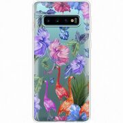 Прозрачный чехол Uprint Samsung G973 Galaxy S10 Flamingo