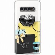 Прозрачный чехол Uprint Samsung G975 Galaxy S10 Plus Fashion Pug