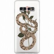 Прозрачный чехол Uprint Samsung G975 Galaxy S10 Plus Glamor Snake