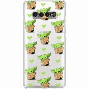 Прозрачный чехол Uprint Samsung G975 Galaxy S10 Plus Pattern Baby Yoda
