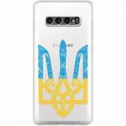 Прозрачный чехол Uprint Samsung G975 Galaxy S10 Plus Gold Trident