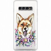 Прозрачный чехол Uprint Samsung G975 Galaxy S10 Plus Winking Fox