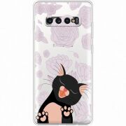 Прозрачный чехол Uprint Samsung G975 Galaxy S10 Plus Meow