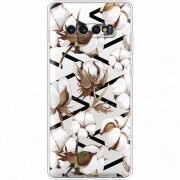 Прозрачный чехол Uprint Samsung G975 Galaxy S10 Plus Cotton flowers