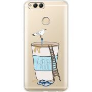 Прозрачный чехол Uprint Honor 7x Segull in Cofee Pool