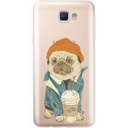 Прозрачный чехол Uprint Samsung J5 Prime G570F Dog Coffeeman