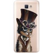 Прозрачный чехол Uprint Samsung J5 Prime G570F Steampunk Cat