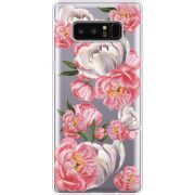 Прозрачный чехол Uprint Samsung N950F Galaxy Note 8 Peony Watercolor Style