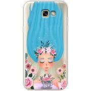 Прозрачный чехол Uprint Samsung A720 Galaxy A7 2017 Blue Hair