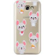 Прозрачный чехол Uprint Samsung A720 Galaxy A7 2017 с 3D-глазками Mouse