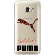 Прозрачный чехол Uprint Samsung A320 Galaxy A3 2017 Wild Cat