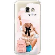 Прозрачный чехол Uprint Samsung A320 Galaxy A3 2017 Travel Girl