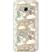 Прозрачный чехол Uprint Samsung A320 Galaxy A3 2017 Unicorns