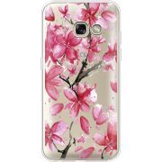 Прозрачный чехол Uprint Samsung A320 Galaxy A3 2017 Pink Magnolia