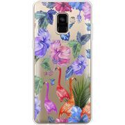Прозрачный чехол Uprint Samsung A730 Galaxy A8 Plus (2018) Flamingo