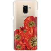 Прозрачный чехол Uprint Samsung A730 Galaxy A8 Plus (2018) Red Poppies