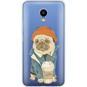 Прозрачный чехол Uprint Meizu M5 Dog Coffeeman