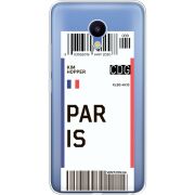 Прозрачный чехол Uprint Meizu M5 Ticket Paris