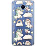 Прозрачный чехол Uprint Meizu M5 Unicorns