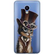 Прозрачный чехол Uprint Meizu M5 Steampunk Cat