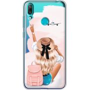 Прозрачный чехол Uprint Huawei Y7 2019 Travel Girl