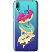 Прозрачный чехол Uprint Huawei Y7 2019 Donuts