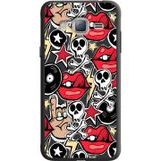 Черный чехол Uprint Samsung J320 Galaxy J3 Rock Graffiti
