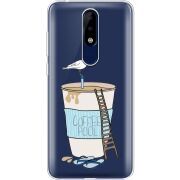 Прозрачный чехол Uprint Nokia 5.1 Plus Segull in Cofee Pool