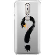 Прозрачный чехол Uprint Nokia 7.1 Swan question