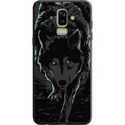 Черный чехол Uprint Samsung J810 Galaxy J8 2018 Wolf