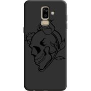 Черный чехол Uprint Samsung J810 Galaxy J8 2018 Skull and Roses
